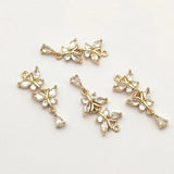 29x11mm CZ Butterfly Charm For DIY Jewelry, 30pcs