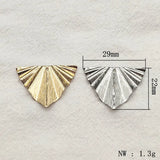 Brass Triangle Charm Pendants 100pcs