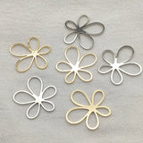 50pcs Brass Flower-Shape Pendants Charm DIY Jewelry Findings