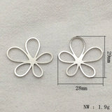 50pcs Brass Flower-Shape Pendants Charm DIY Jewelry Findings