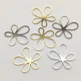 50pcs Brass Flower-Shape Pendants Charm DIY Jewelry Findings
