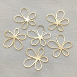 50pcs Brass Flower-Shape Pendants Charm DIY Jewelry Findings