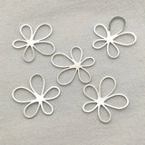 50pcs Brass Flower-Shape Pendants Charm DIY Jewelry Findings