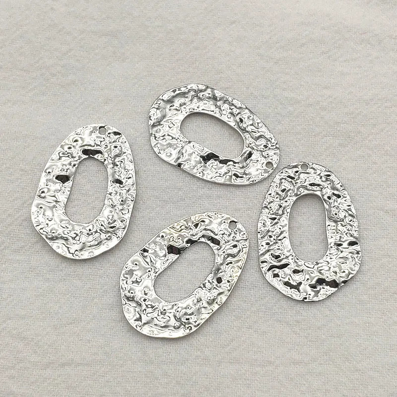 Brass Oval Pendant Charms, 100pcs DIY Jewelry Findings