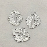Brass Pendant Wrinkle Oval Charm Jewelry Findings 100pcs