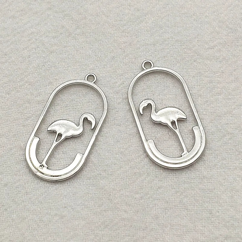 100pcs Zinc Alloy Charm Oval Pendants For DIY Necklace Earrings