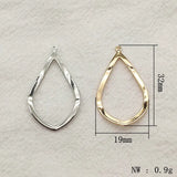 Brass Drop Charm Pendants 32x19mm 100pcs DIY Jewelry Findings