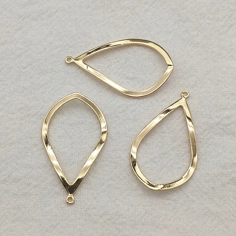 Brass Drop Charm Pendants 32x19mm 100pcs DIY Jewelry Findings