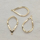 Brass Drop Charm Pendants 32x19mm 100pcs DIY Jewelry Findings