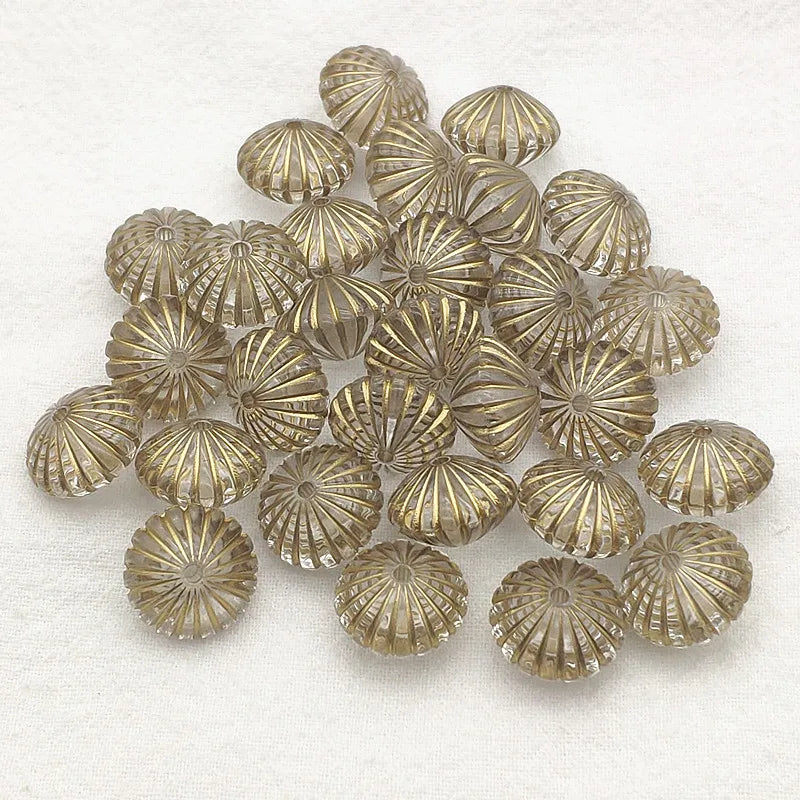 Bronzing Effect Flywheel Beads for Jewelry Making