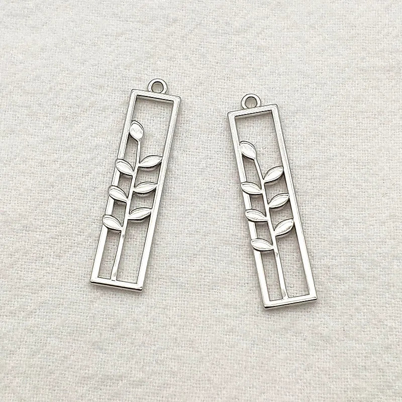 100pcs Zinc Alloy Leaf Pendants for Jewelry Making