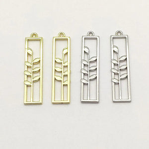 100pcs Zinc Alloy Leaf Pendants for Jewelry Making