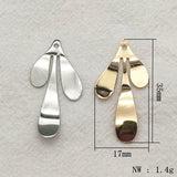 Brass Feather Charm Pendant DIY Jewelry Findings 100pcs