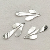 Brass Feather Charm Pendant DIY Jewelry Findings 100pcs