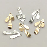 Brass Feather Charm Pendant DIY Jewelry Findings 100pcs