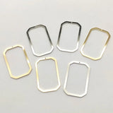 37x23mm 50pcs Brass Oval-Shape Pendants for DIY Jewelry, Findings & Components