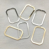 37x23mm 50pcs Brass Oval-Shape Pendants for DIY Jewelry, Findings & Components
