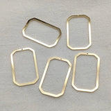37x23mm 50pcs Brass Oval-Shape Pendants for DIY Jewelry, Findings & Components