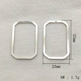 37x23mm 50pcs Brass Oval-Shape Pendants for DIY Jewelry, Findings & Components