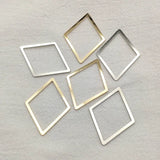 40x30mm 50pcs Brass Pendants Rhombus Charm DIY Jewelry Findings