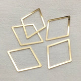 40x30mm 50pcs Brass Pendants Rhombus Charm DIY Jewelry Findings