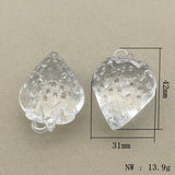 Acrylic Clear Strawberry Beads Necklace/Earrings DIY Parts 35pcs