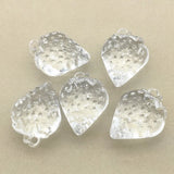 Acrylic Clear Strawberry Beads Necklace/Earrings DIY Parts 35pcs