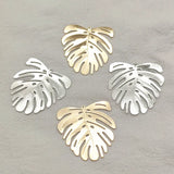 50pcs Brass Feather Charm Pendants for Jewelry Making