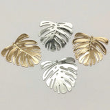 50pcs Brass Feather Charm Pendants for Jewelry Making