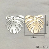 50pcs Brass Feather Charm Pendants for Jewelry Making