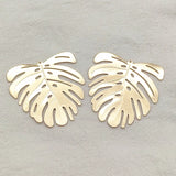 50pcs Brass Feather Charm Pendants for Jewelry Making