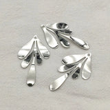 50pcs Brass Feather Charm Pendants for DIY Jewelry Making