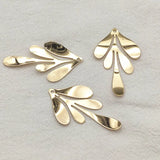 50pcs Brass Feather Charm Pendants for DIY Jewelry Making