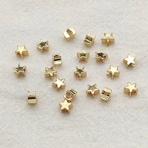 100pcs Plating Real Star Spacer Beads Necklace/Bracelet DIY Parts