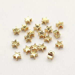 100pcs Plating Real Star Spacer Beads Necklace/Bracelet DIY Parts