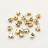 100pcs Plating Real Star Spacer Beads Necklace/Bracelet DIY Parts