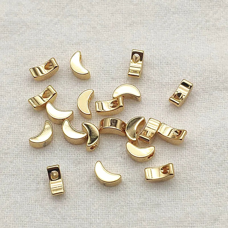 4x6mm 100pcs Moon Spacer Beads for DIY Jewelry