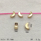 4x6mm 100pcs Moon Spacer Beads for DIY Jewelry