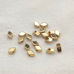 Plating Rhombus Spacer Beads 100pcs Necklace/Bracelet DIY Parts