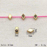 Plating Rhombus Spacer Beads 100pcs Necklace/Bracelet DIY Parts