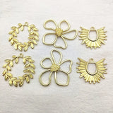 50pcs Zinc Alloy Pendants Round/Flower Charm Necklace Earrings DIY Parts