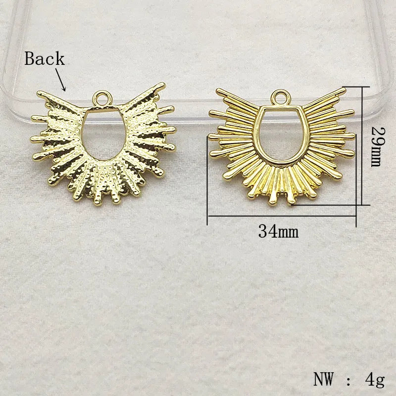 50pcs Zinc Alloy Pendants Round/Flower Charm Necklace Earrings DIY Parts