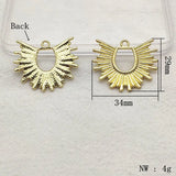 50pcs Zinc Alloy Pendants Round/Flower Charm Necklace Earrings DIY Parts