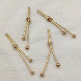 Brass Pendants Cord Knot Charm For DIY Jewelry Making