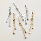 Brass Pendants Cord Knot Charm For DIY Jewelry Making