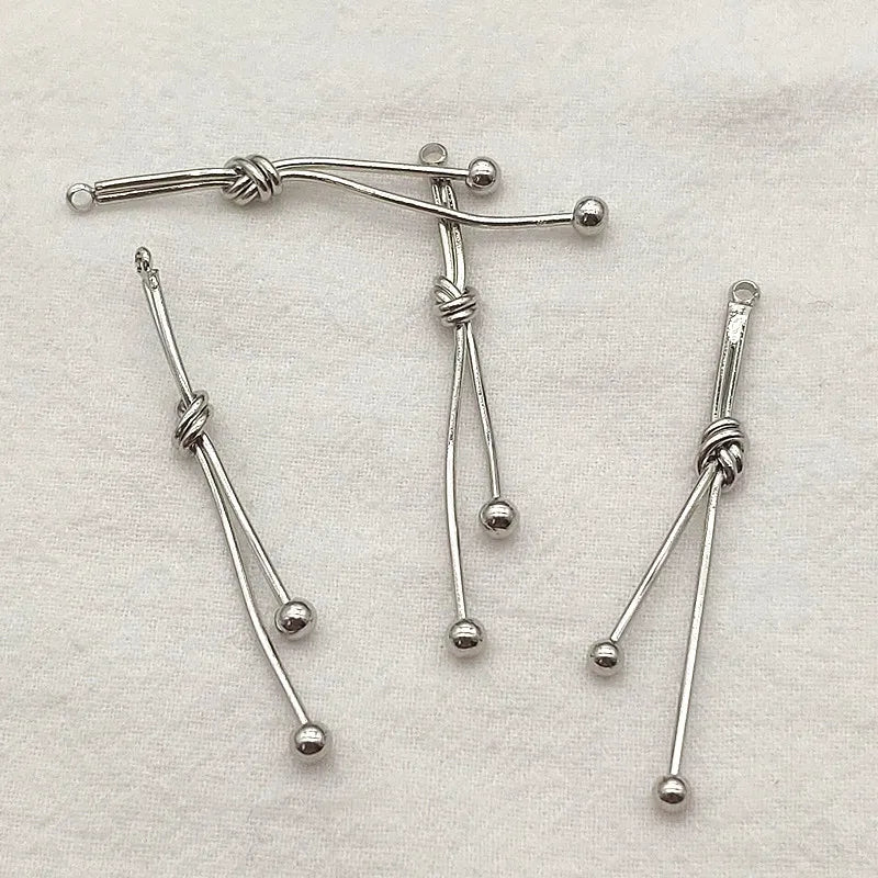 Brass Pendants Cord Knot Charm For DIY Jewelry Making
