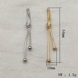 Brass Pendants Cord Knot Charm For DIY Jewelry Making