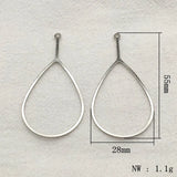 55x28mm 50pcs Brass Pendants Drop-Shape Charm For DIY Jewelry