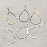 55x28mm 50pcs Brass Pendants Drop-Shape Charm For DIY Jewelry