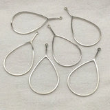 55x28mm 50pcs Brass Pendants Drop-Shape Charm For DIY Jewelry